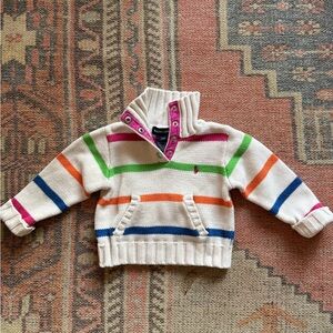 Ralph Lauren Kids Sweater with Colorful Stripes